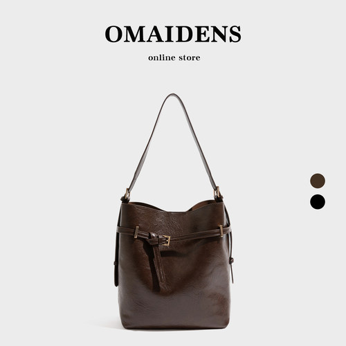 简约水桶包软皮2025新款秋冬托特