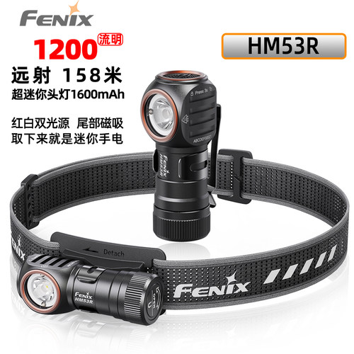 菲尼克斯头灯充电远射1200流明