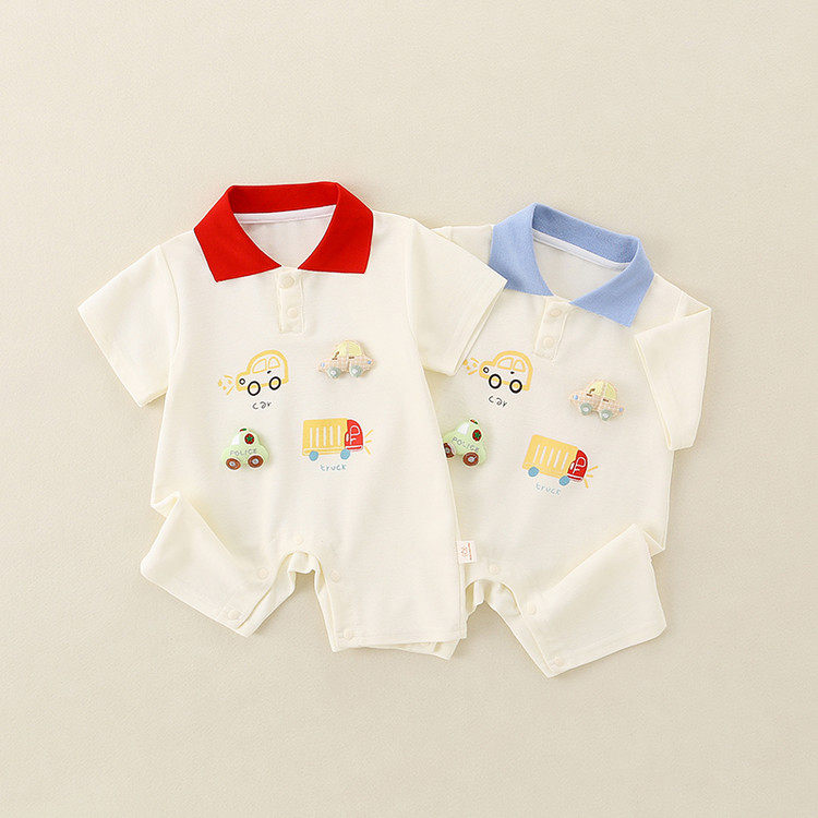 棉A类夏季短爬男女通用连身衣/爬服/哈衣