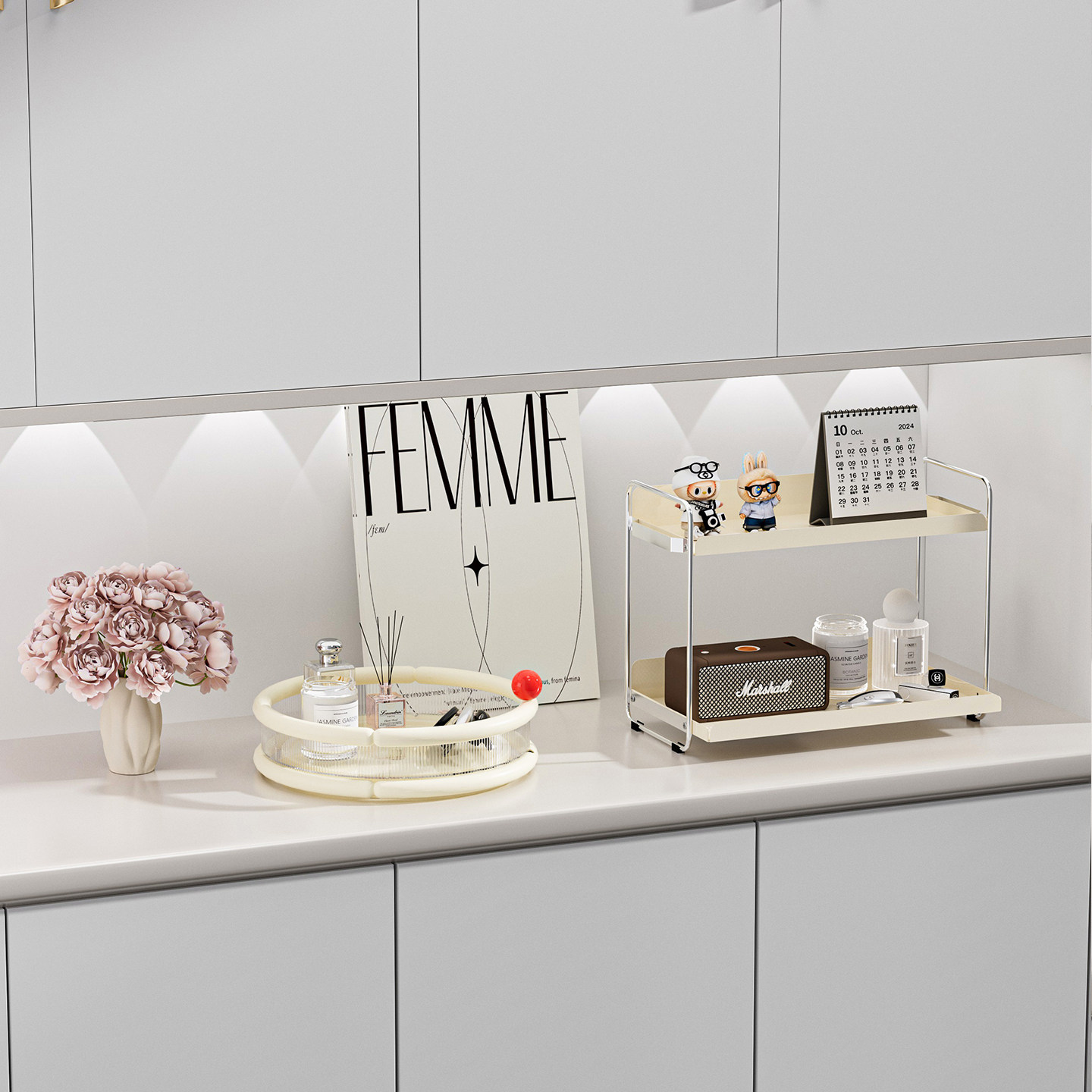 铁艺入户门玄关置物架高级感鞋柜上方钥匙手表收纳神器香水展示架