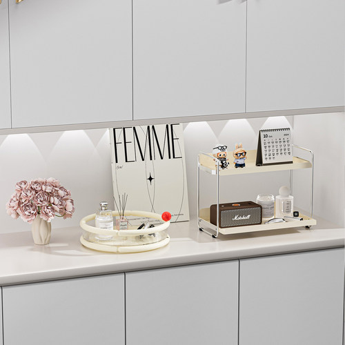 铁艺双层玄关分层置物架