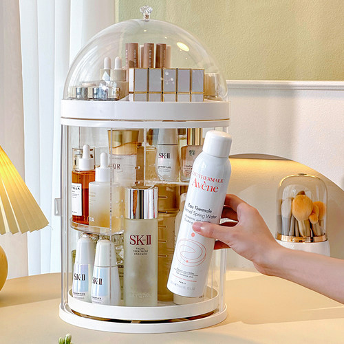 防尘可旋转化妆品收纳盒