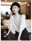 2025春半高领外穿羊绒针织衫 正品 哥家新新款 毛衣女内搭打底上衣