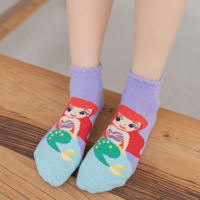Girls' mid-calf socks spring and autumn pure cotton children's cartoon mid-calf socks Cute princess socks for girls and babies aged 2-5-12 thumbnail 2