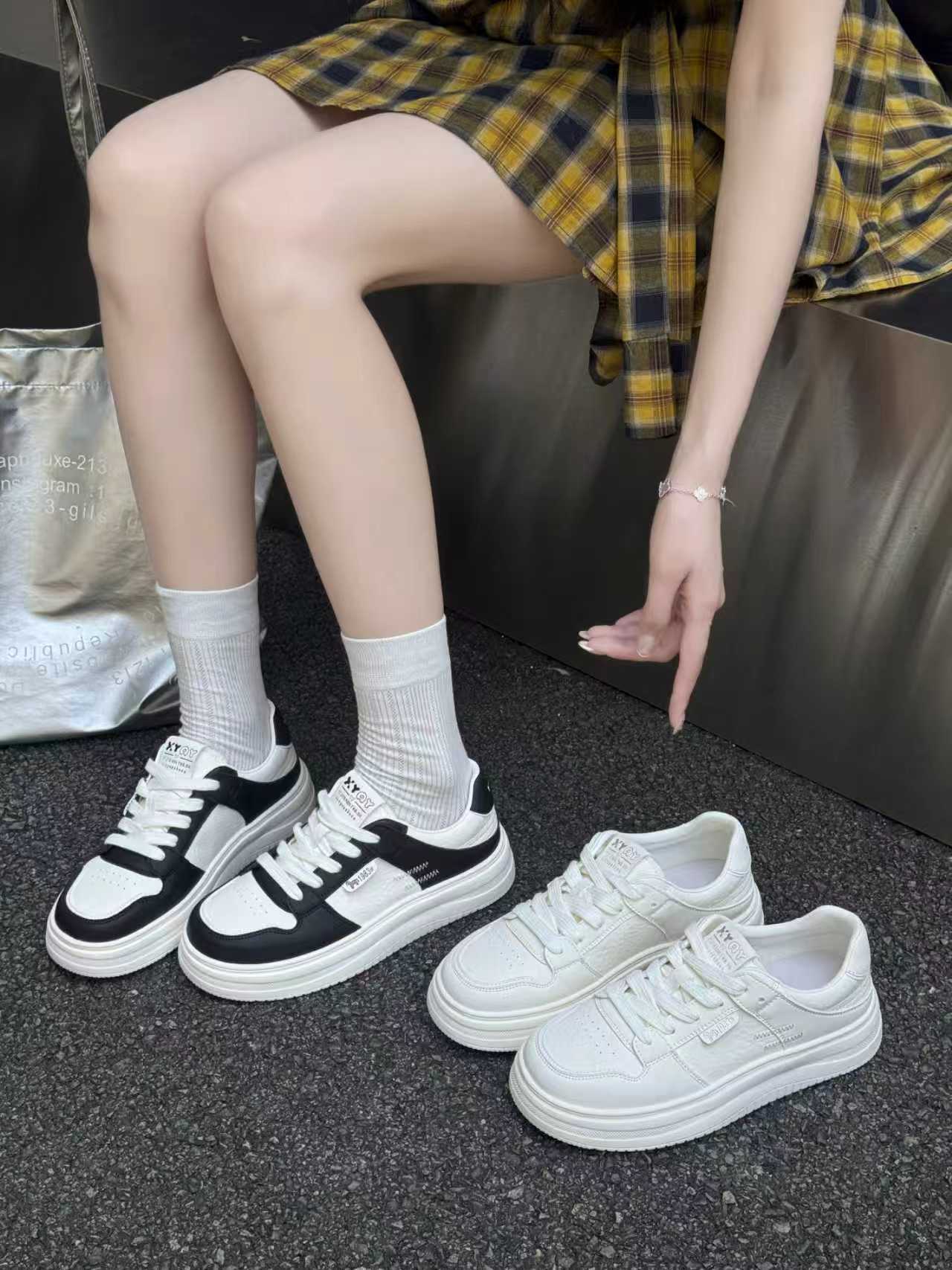 厚底松糕底鞋子女2026秋季新款韩版时尚百搭休闲运动学生小白鞋女