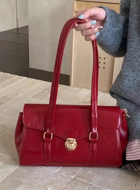 喜庆红色包包女2025新款质感新娘包百搭气质手提包大容量单肩婚包