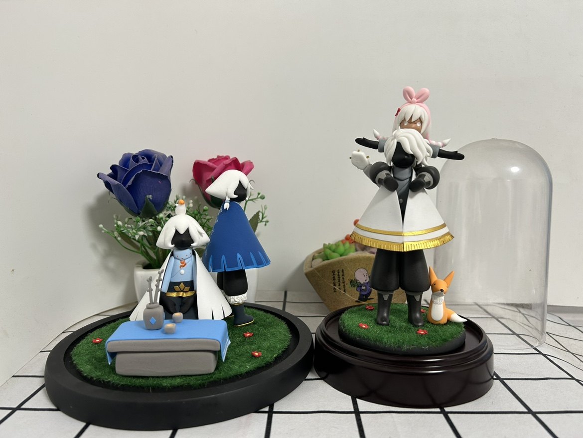 【阿桑】sky光遇q版巫师帽白鸟正太周边手办粘土定制人偶模型公仔