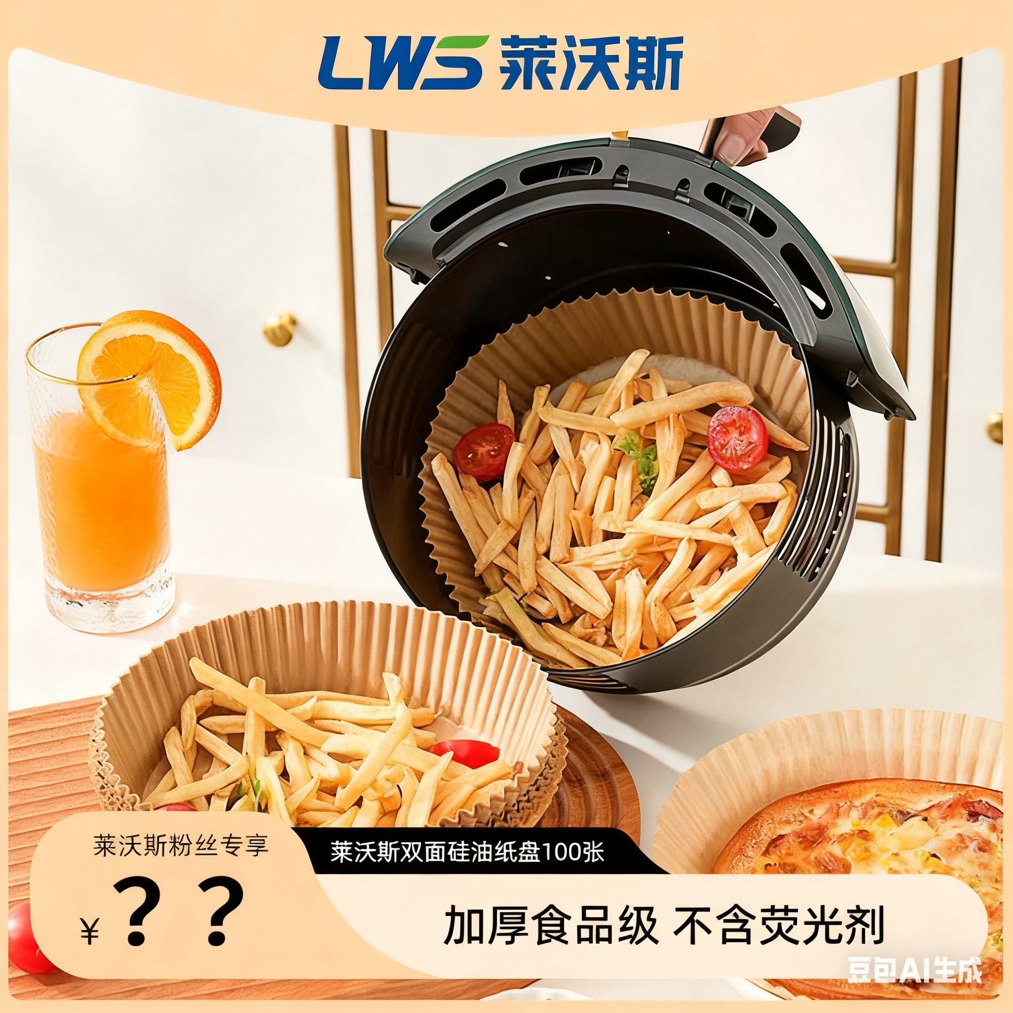 莱沃斯正品双面硅油纸盘100张/盒（非普通吸油纸）