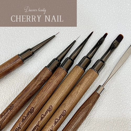 Маникюрная кисть для маникюра, ручка из натурального дерева, универсальный лайнер для создания линий