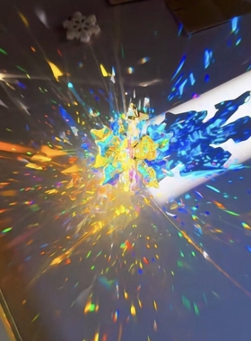 太阳光捕手水晶石挂件炫酷晶棱光镜立方体丁达尔效应桌面装饰摆件