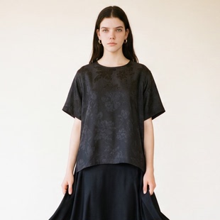 桑蚕丝提花香云纱休闲两面穿上衣DLF 26新款 887600 双面晒莨