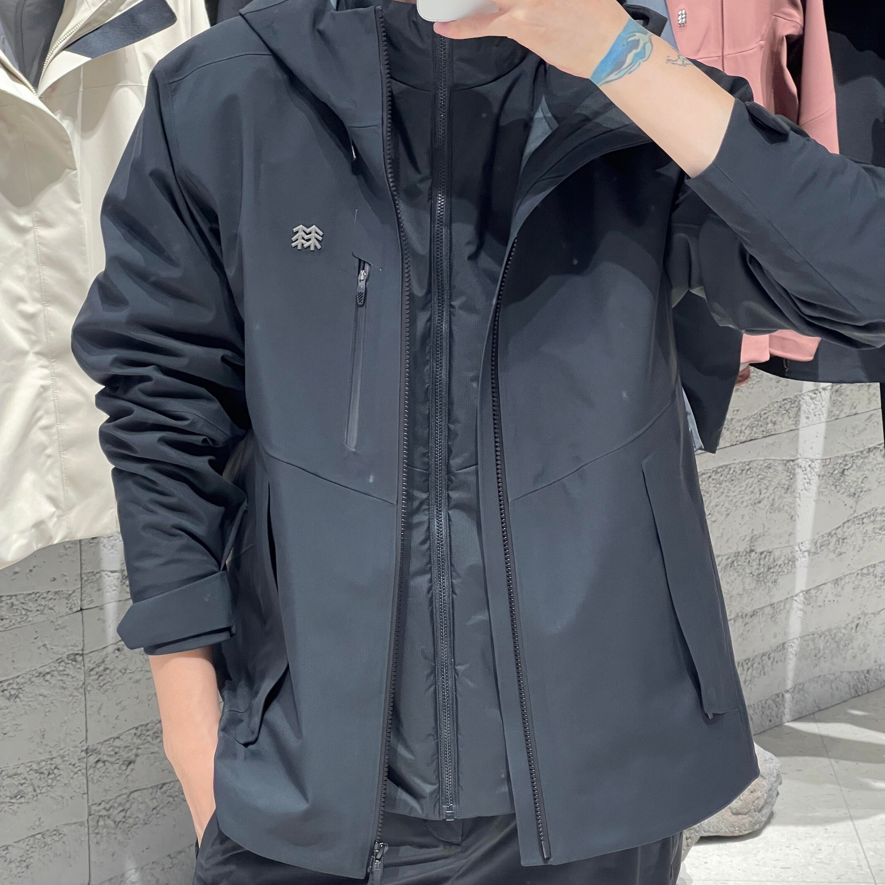 韩国直邮防水防风登山服户外露营通勤保暖机能常规款冬季连帽外套