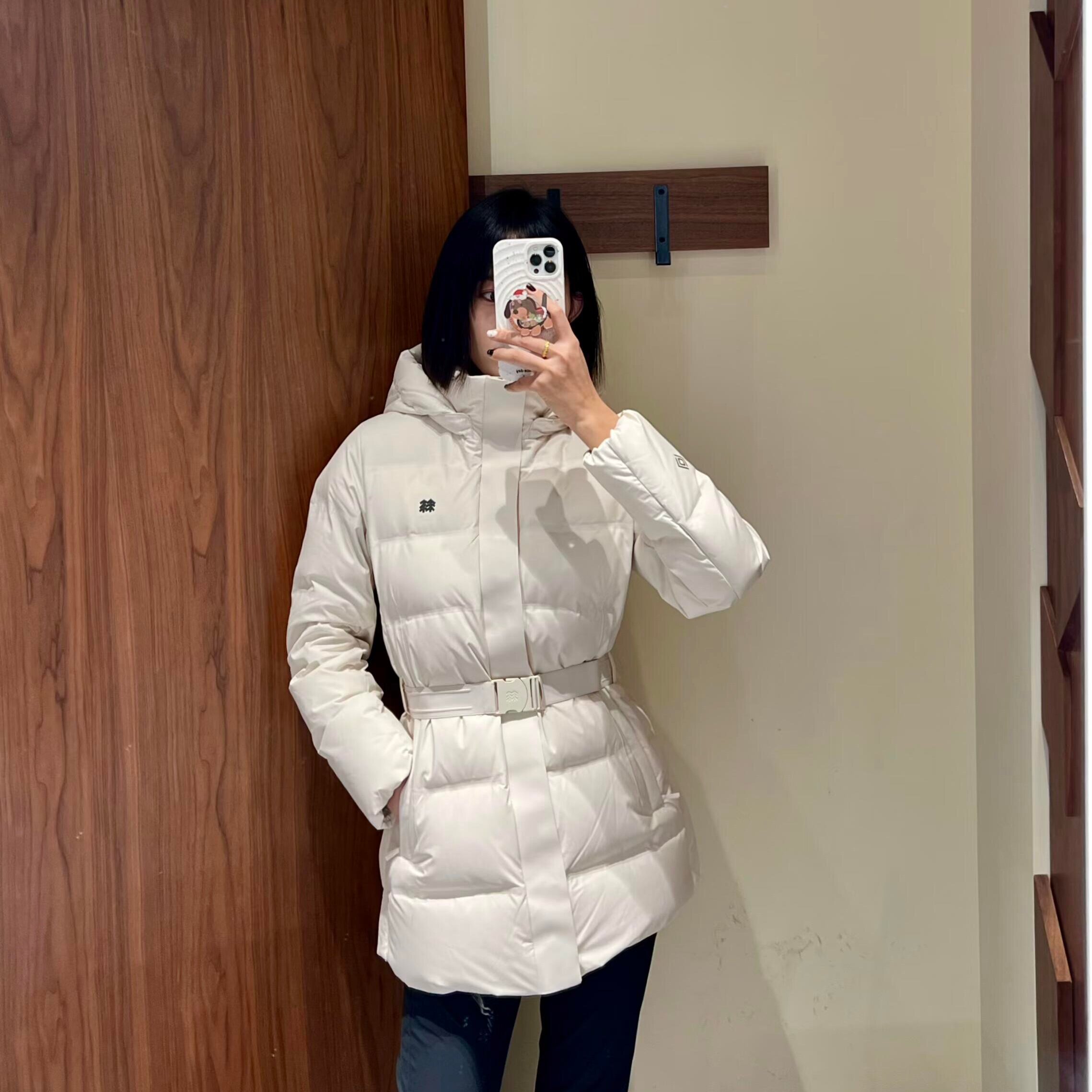 韩国直邮秋冬款女户外休闲收腰羽绒服GTX CWTCH防风连帽保暖外套