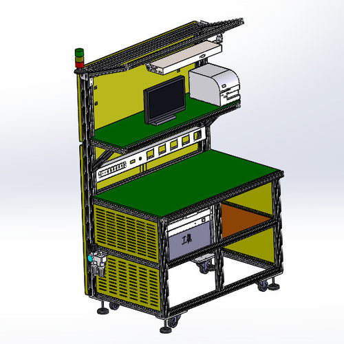 铝型材工作台车间流水线作业台3d图纸型材货架操作台多功能工作台 - 封面