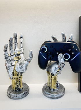 赛博朋克机械手摆件男生生日礼物游戏手柄支架桌面支架拍照背景
