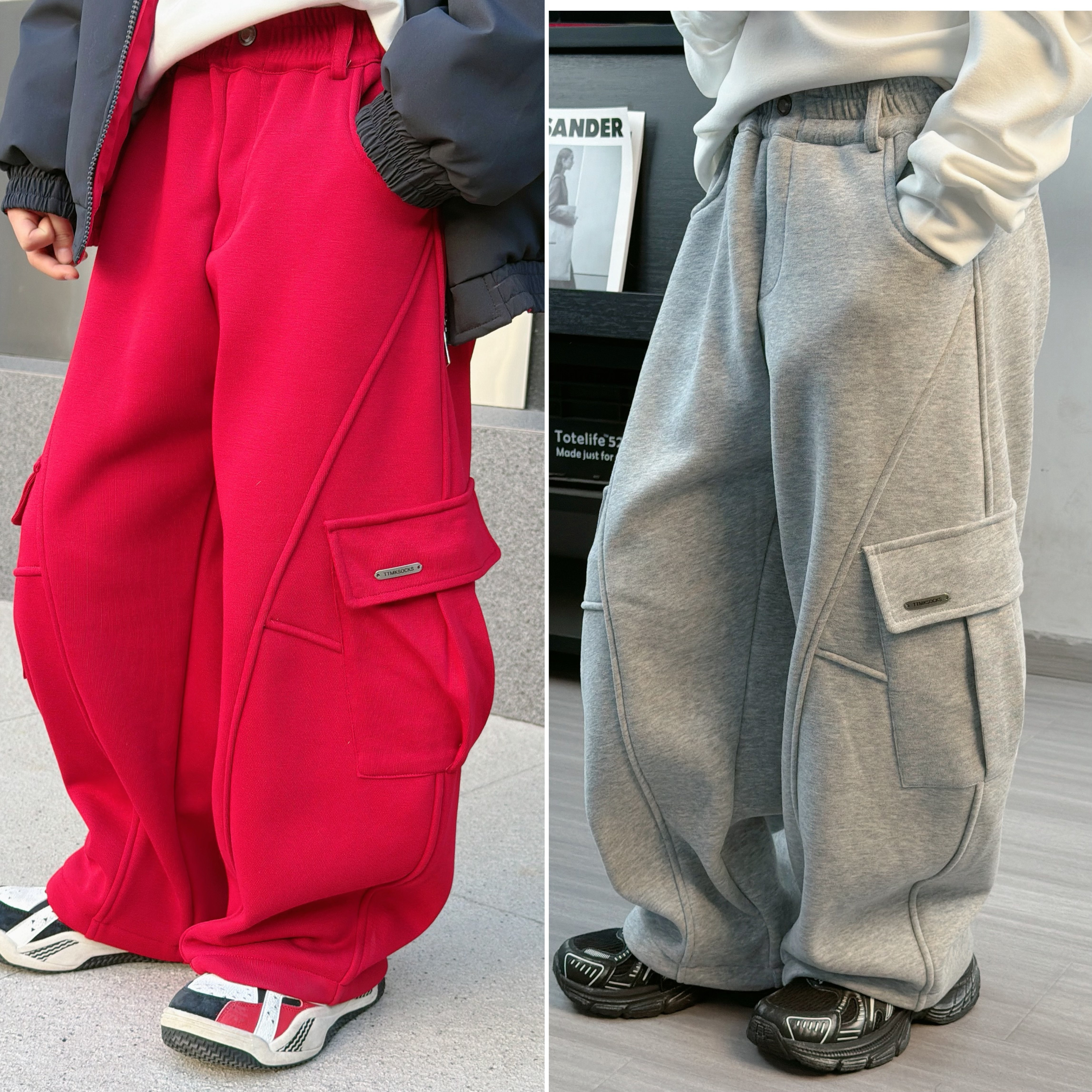 2026青少年冬季休闲加绒裤男童加厚裤子5051