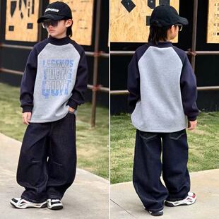 青少年冬季 百搭上衣7055 中高领卫衣儿童保暖打底衫