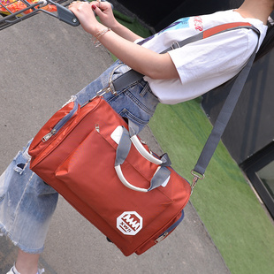 大容量旅行袋手提旅行包轻便简约潮男行李包女短途旅游健身包 韩版