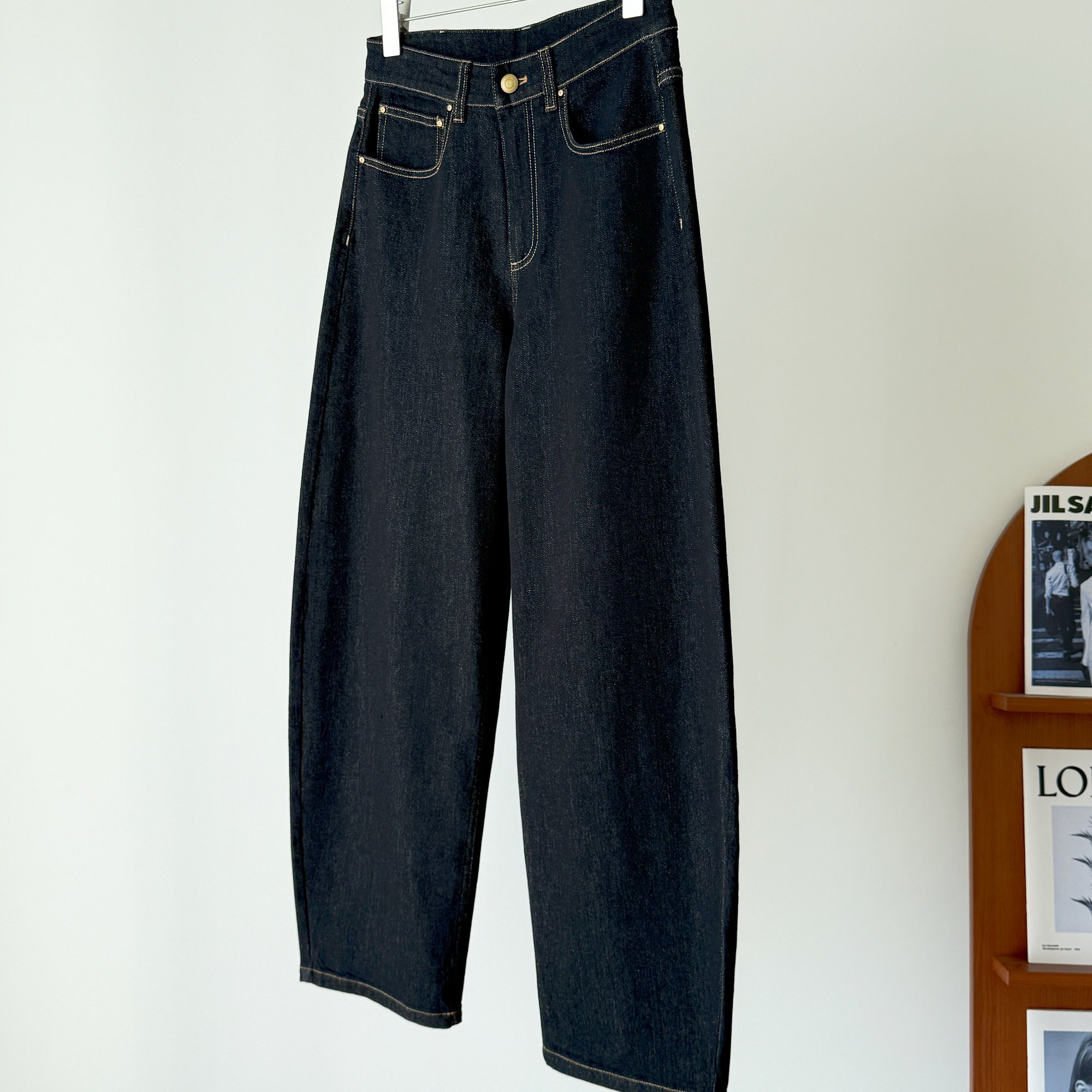 梨形福音 国货老渠 弹力牛仔棉高腰复古水洗香蕉裤直筒弯刀牛仔裤,女装/女士精品,牛仔裤,淘宝优惠券,粉丝福利购,淘宝优惠卷