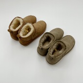 羚羊绿 福利回馈 栗色 秋冬皮毛一体休闲迷你短靴加绒加厚雪地靴