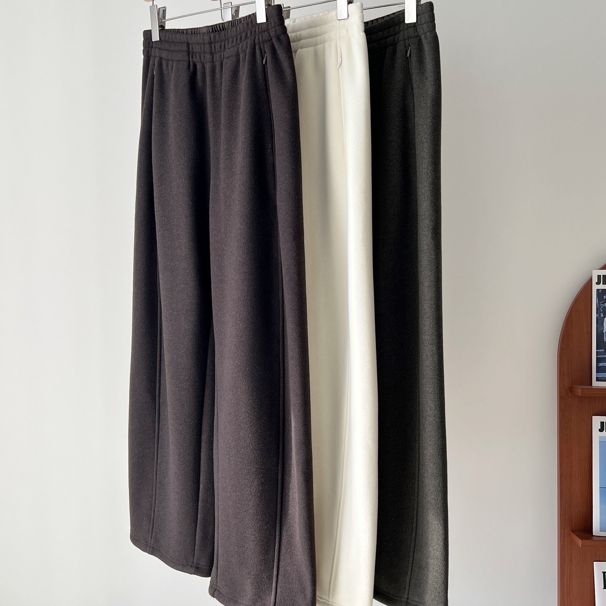 绵羊毛加绒侧缝卫裤毛呢休闲裤