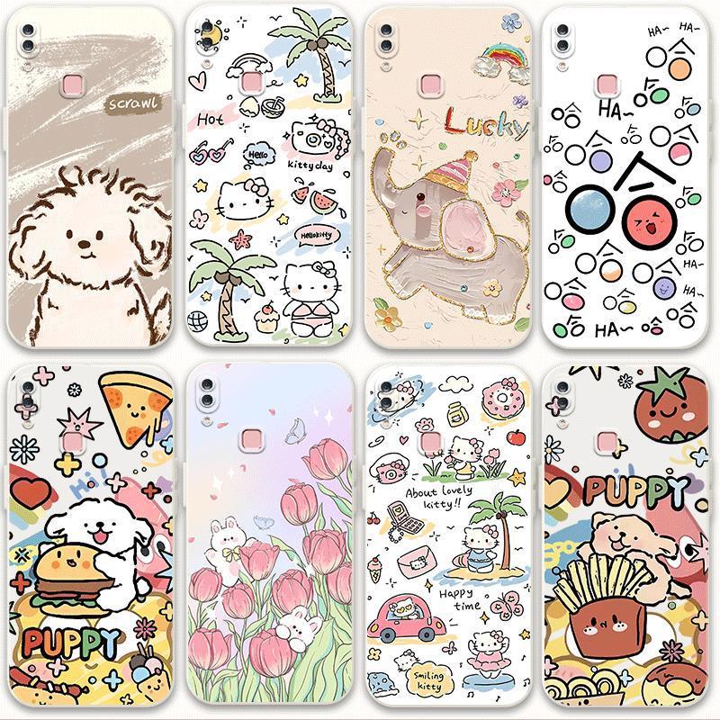 适用vivoy85手机壳萝莉y85a线条