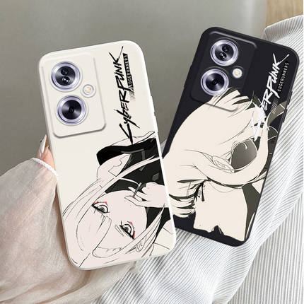适用赛博朋克OPPOA2 pro A3 5G A1x A1 pro a2x手机壳露西OPPO A8 a2m边缘行者A9x软胶保护套A11x捂脸可爱女
