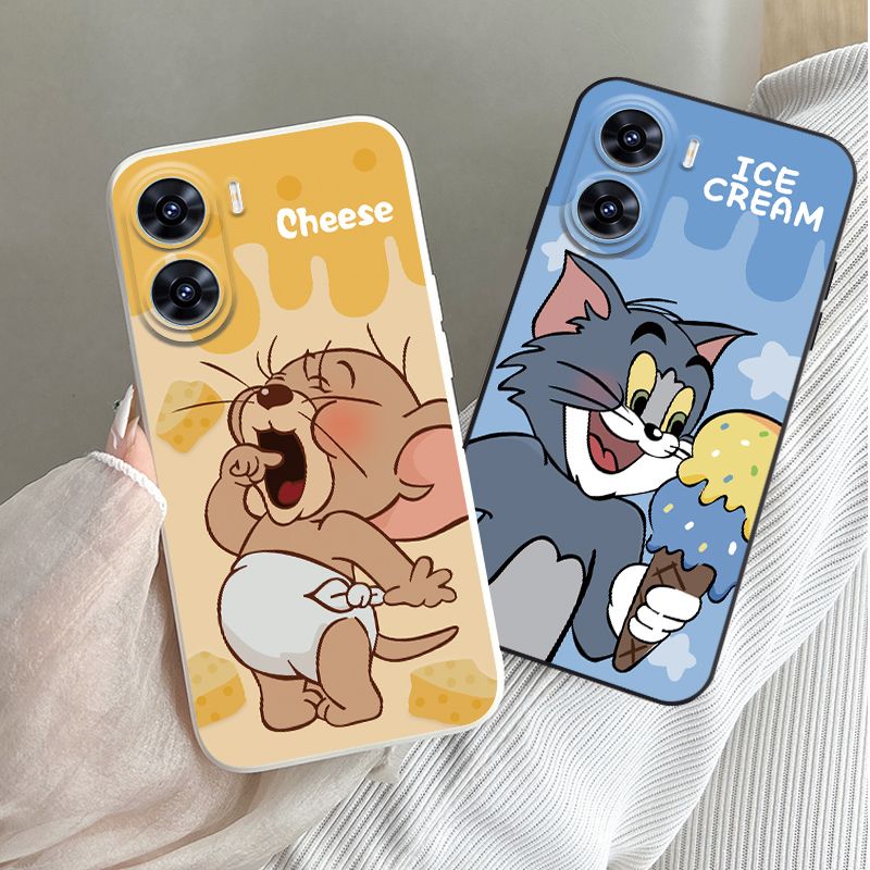 适用荣耀畅玩60/40/20/30/40plus/50plus手机壳猫和老鼠honor 50/50m奶酪杰瑞40c汤姆30plus防摔40plus软胶套