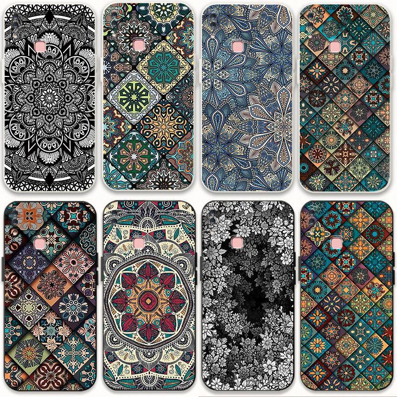 适用vivoy85手机壳复古y85a花纹