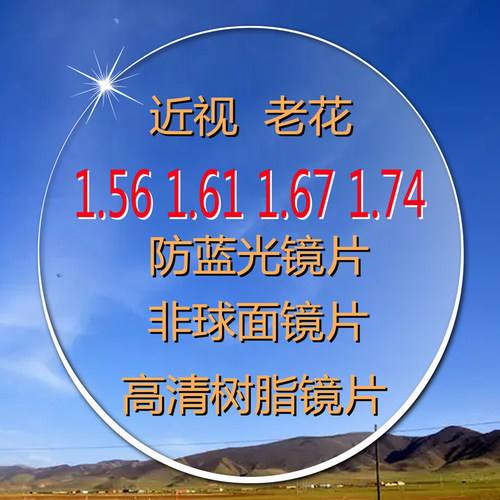 正品近视镜片防蓝光超薄