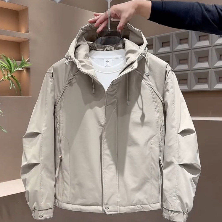 秋冬季棉衣男2025新款保暖工装二棉外套男款潮短款冲锋衣加棉轻薄