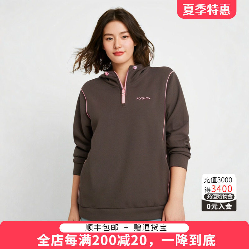 连帽卫衣胖太太休闲宽松
