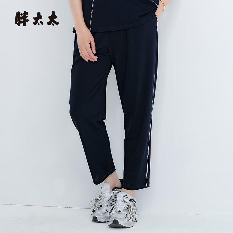 胖太太休闲裤运动长裤