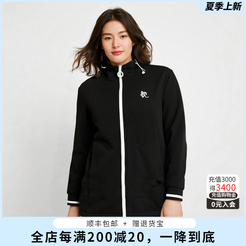 胖太太大码女装秋季新品时尚纯色连帽加绒风衣外套保暖424312010