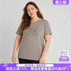 宽松树叶镶钻圆领上衣T恤时尚 胖太太大码 新款 夏季 潮724310710 女装