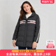 胖太太大码 蓝色连帽拉链宽松休闲羽绒服潮723400410 新品 女装 冬装