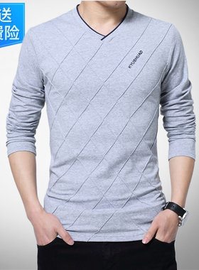 【M-5XL】纯棉弹力薄款长袖体恤
