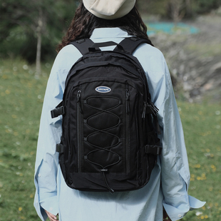 新款潮牌小众双肩包女日系大学生书包男高中生初中大容量电脑背包