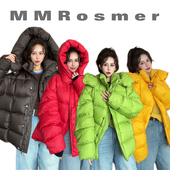 冬季 宽松白鸭绒外套 可拆卸连帽羽绒服女士保暖加厚中长款 新款 长袖