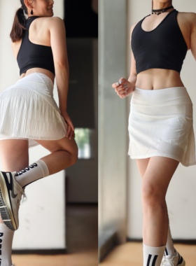 柠檬平替款~DK331拼接百褶裙休闲运动健身撸铁网球裙28JK-A015