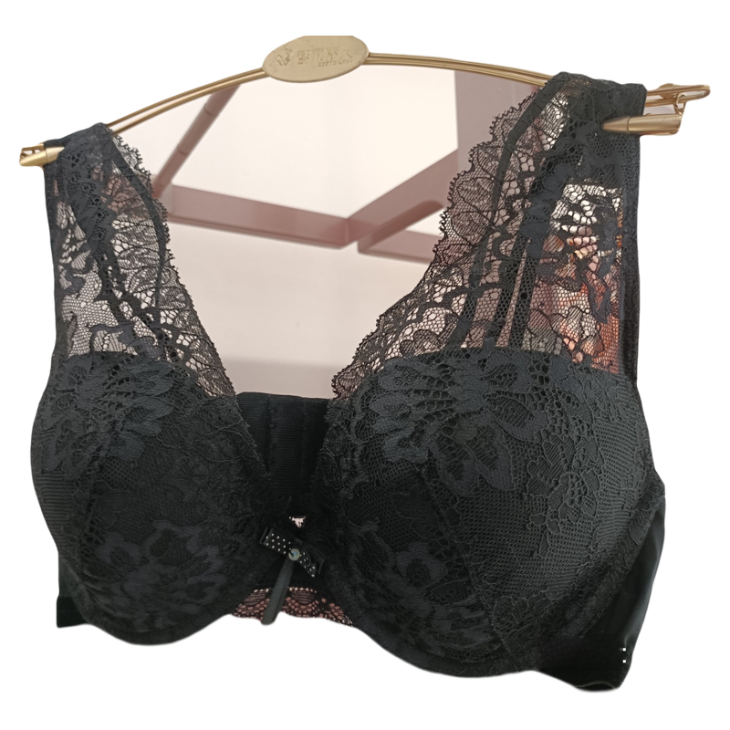 都市丽人内衣女性感美背蕾丝文胸套装小胸聚拢上托有钢圈防下垂