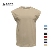 夏季 新款 无袖 亚马逊跨境2026男装 t恤青年宽松纯色薄款 坎肩背心男