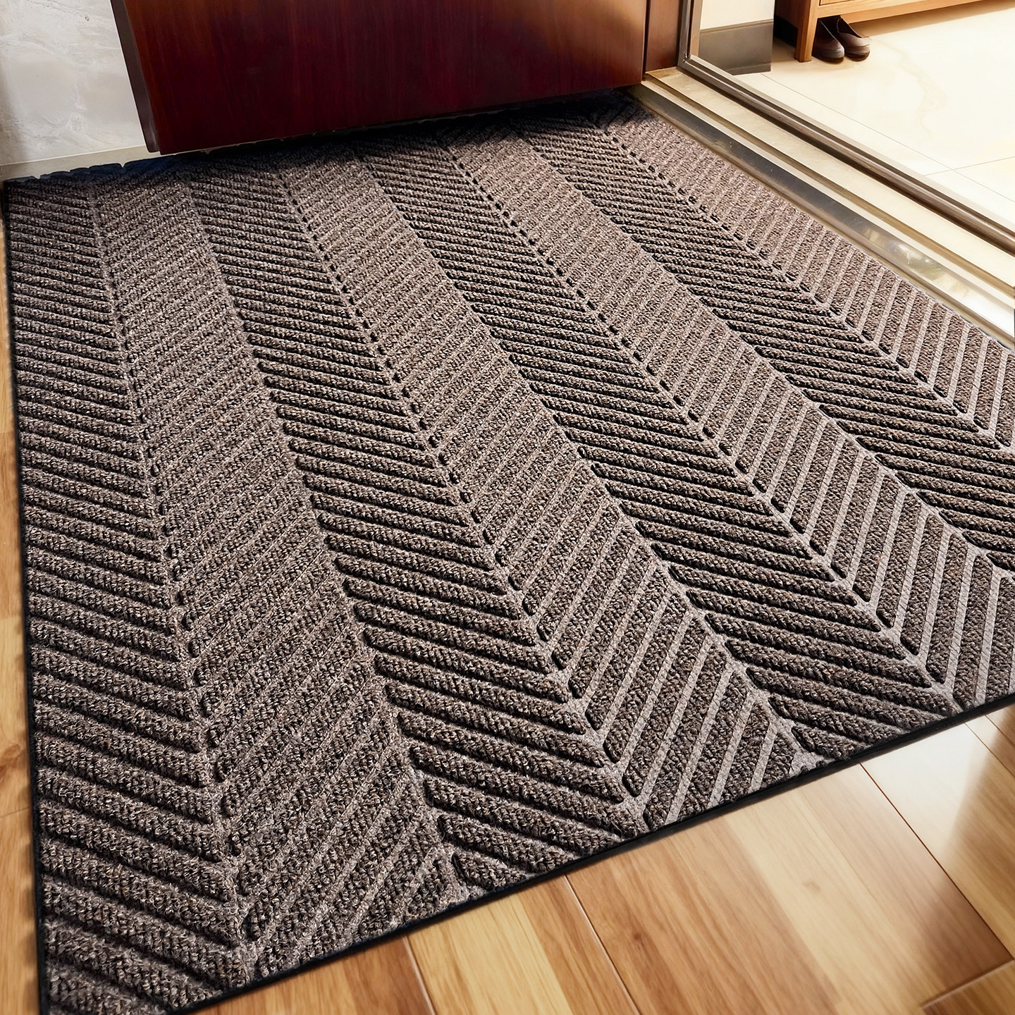 咖色入户门加厚脚垫玄关耐脏地毯可裁剪门口防滑地垫室外除尘门垫,居家布艺,入户地垫,淘宝优惠券,粉丝福利购,淘宝优惠卷