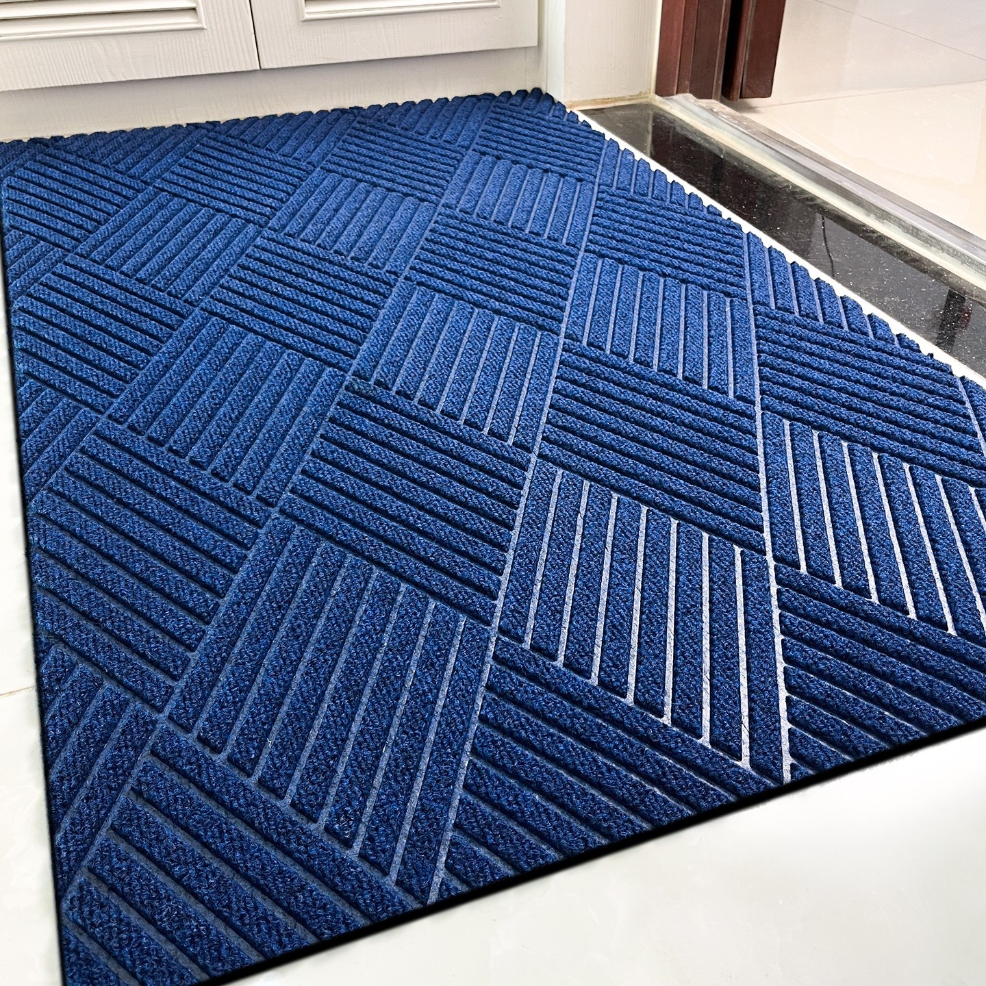 蓝色门口地垫家用入户门耐脏地毯玄关可裁剪脚垫室外防滑加厚门垫,居家布艺,入户地垫,淘宝优惠券,粉丝福利购,淘宝优惠卷