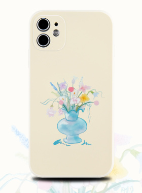 巷午 文艺温柔鲜花适用于苹果16p华为mate70opporeno13小米15硅胶手机壳vivox200p荣耀magic7红米note14/k80p