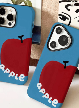 巷午 简约蓝色苹果15小米civi4pro华为mate60荣耀magic6vivox100s二合一菲林手机壳oppofindx7三星24u高级感