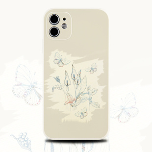 巷午 小清新花朵蝴蝶适用于苹果16/15pm红米note14华为mate60/p70opporeno12小米14硅胶手机壳vivos19荣耀200