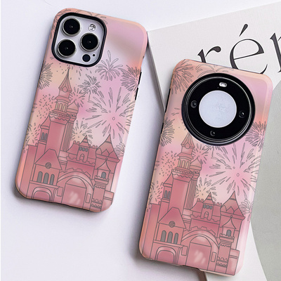 巷午 新年城堡烟花适用于苹果15小米14红米k70一加ace3华为mate60/nova11荣耀90gt/vivox100手机壳oppofindx7