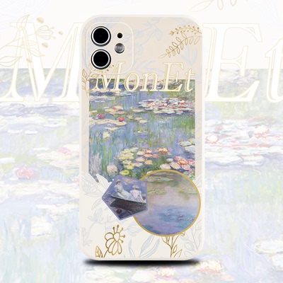 巷午  莫奈风景油画风适用于苹果15/14/16红米k70u华为mate60opporeno12小米14硅胶手机壳vivox100s荣耀200p
