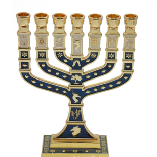 欧式7头金烛台以色列七头烛台礼品宗教7头灯台中东家居摆件
